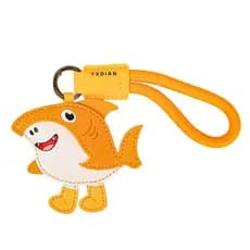 Shanhaijing pingente de couro bonito dos desenhos animados gato novidade chaveiro feminino luz luxo saco acessórios peq