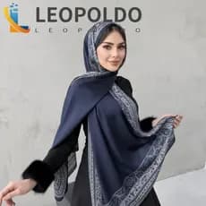 Cachecol Estilo Étnico LEOPOLDO , Lenço Com Estampa De Chiffon , Moda Fina Longa 70 * 170 Cm Turbante Islâmico Feminino