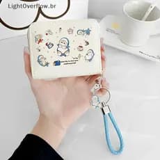 LOF Bolsa De Cartão Carteira Fofa Feminina Gato Estrela Desenho Animado Grande Capacidade Pacto BR