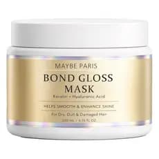 MaybeParisBondGlossMask, com Queratina Hidrolisada e Ácido Hialurônico, ajuda a fortalecer, nutrir e dar brilho ao cabel