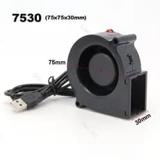 5V USB DC 7.5cm 7530 75x30mm Ar turbo Ventilador De Refrigeração Portátil Para Churrasco Com Velocidade Acampamento Ao L
