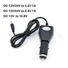 Cabo Conector De Carregador De Energia Para Isqueiro De Carro , DC 12V 24V A 4.2V 8.4V 16.8v 1A volt 1000mA Bateria LiPo