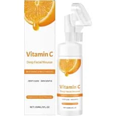 Limpador facial, mousse de limpeza com escova de massagem de silicone, utilizada para remoção de maquiagem.
