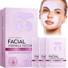 Adequado para linhas da testa e do rosto. Patches Faciais Anti-Rugas - Contém Vitamina Hexapeptídeo-8 e colágeno, um ing