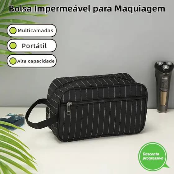 Necessaire Masculina Organizador de Cosméticos Bolsa Versátil para Viagem e Dia a Dia