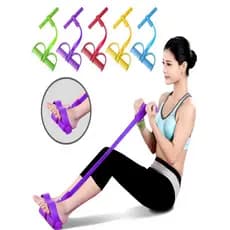 Extensor Tensão Forte Faixa Elástica 2 Elásticos Exercícios Treino Academia Ginástica