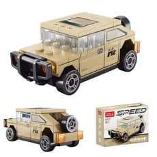 Mini bloco de montar carrinho de brinquedo com Flexão e 55 Peças para montar
