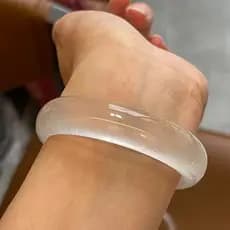 Fabricante atacado pulseira de jade de quartzo branco Natural alto gelo produtos genuínos Real jade branco luar pulseira
