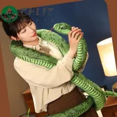 CHLIZ Brinquedo De Pelúcia Python Artificial , Cobras Gigantes De Animais De 110/160 Cm , Cobra Longa Engraçada Verde Am
