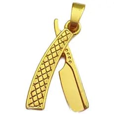 Pingente Navalha Orixá banhado a Ouro 18k Umbanda Candomblé