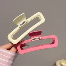 Simples rosa branco carta grampo de cabelo feminino cabeça traseira grampo de cabelo doce Volume de cabelo tamanho grand