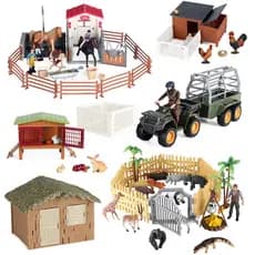 Simulação Modelo De Fazenda Cavalo De Ação Estável Figuras Animais Playset Figurine Educação Precoce Kid Toy Gift