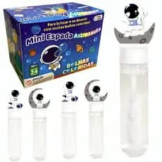 Brinquedo Infantil Bastão Bolinha de Sabão 20 lembracinha de festa modelo Astronauta