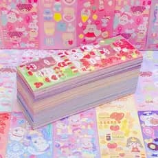 50/200 Peças Adesivos Brilhantes De Desenho Animado Kawaii Para Faça Você Mesmo , Papelaria De Estudante , Caderno , Dec