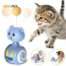 Brinquedo De Balanço Automático Tumbler Para Gatos Engraçado Carros Interativo Com Acessórios De Bola De Pena