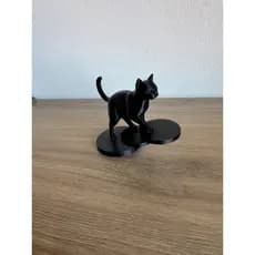 Escultura de Gato Equilibrado Resistente Decoração Design Minimalista e Elegante