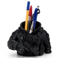 Organizador de mesa Porta Canetas Tático Operador Especial 3D Militar Justiceiro