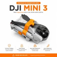 Proteção de Transporte DJI Mini 3 | Trava de Hélices e Protetor de Câmera para Transporte Seguro
