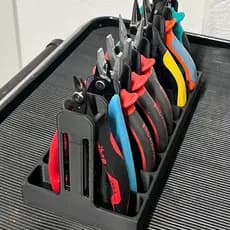 Organizador de Alicates para Bancada | Suporte de Mesa Profissional para até 9 Alicates | Oficina, Marcenaria e Ferramen
