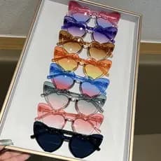 Novo estilo em forma de coração gradiente Cross-Border óculos de sol infantis atacado meninos meninas moda na moda