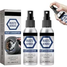 Conjunto de 2 Peças para Remoção de Ferrugem em Metal, Remoção de Ferrugem em Cubos de Roda, Spray Conversor de Ferrugem