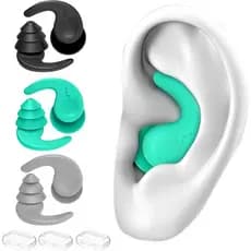 Protetores de Ouvido para Natação FNGXX, 3 Pares de Protetores de Ouvido de Silicone Reutilizáveis e Impermeáveis para N