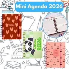 Agenda 2026 Diária Capa Dura Espiral Planner Caderneta Calendário