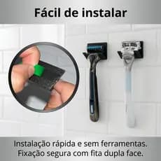 Suporte de Parede Para Barbeador – Fixação Adesiva Sem Furo | Organizador Banheiro 3D