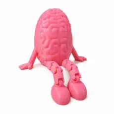 Cérebro Decorativo Articulado 3D com Pernas Móveis | Enfeite Criativo para Mesa, Escritório e Decoração Geek