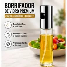 Borrifador de Azeite e Óleo em Vidro Premium - Spray Pulverizador Culinário Antiaderente - Utensílio de Cozinha Elegante