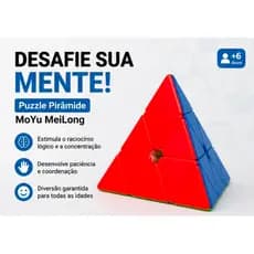 Cubo Mágico Pirâmide MoYu MeiLong Pyraminx Profissional - Quebra-Cabeça Antiestresse 3D | Giro Suave