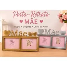 Porta-10x15 Retrato Duplo Mãe Decorativo - Presente Criativo Dia das Mães e Aniversários