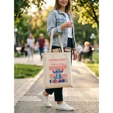 bolsa sacola Ecobag ecológica 100%algodão Lilo & Stitch
