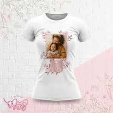 Camiseta Feminina Personalizada com fotos Dia Das Mães/ Blusa dia das mães