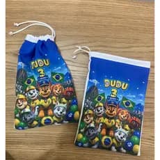 Saquinho de Doces Personalizado Patrulha Canina Brasil copa do Mundo