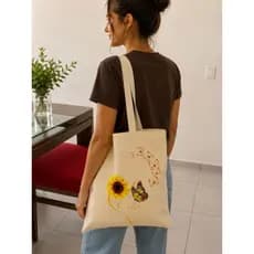Sacola Ecobag estampada girassol/ Bolsa Ecobag 100% Algodão