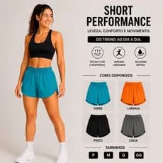 Short Feminino Fitness Cintura Alta Academia Corrida e Treino Tecido Leve e Confortável