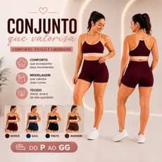 Conjunto Fitness Feminino Premium Top e Short Cós Alto Zero Transparencia Para Treinos Academia