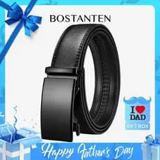 [Presente para o Dia dos Pais] Cinto Masculino BOSTANTEN de Couro com Fivela de Liberação Rápida, Cinto de Designer para
