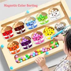 Placa Magnética de Classificação de Cores EC e Brinquedo Labirinto de Números para Educação Infantil, Brinquedo Educativ