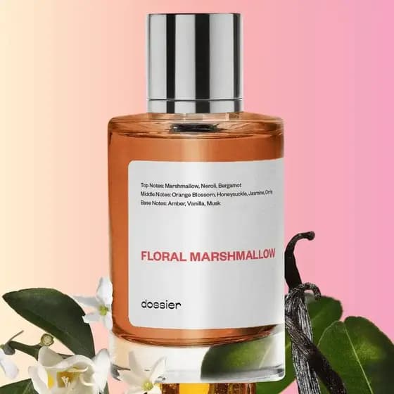 Floral Marshmallow, Dossier, Perfume Feminino, Eau de Parfum, 50ml, Marshmallow, Neroli, Jasmim, Orris, Âmbar, Baunilha,