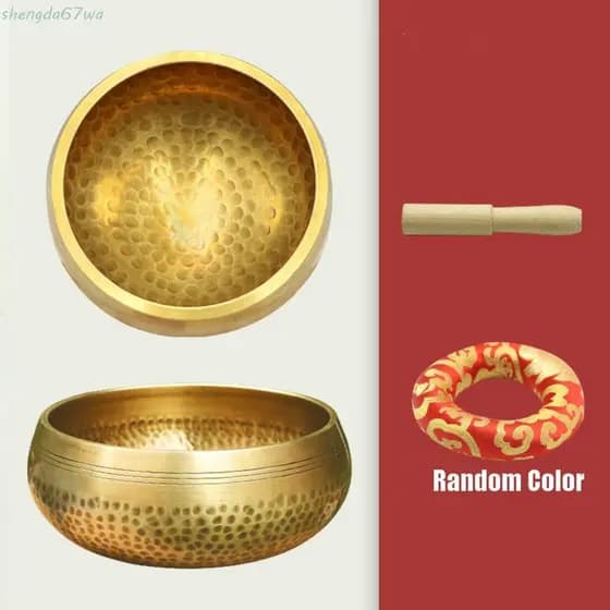 Conjunto De Tigela De Canto Tibetano SHENGDA , De Meditação Com Almofada Macia De Vários Tamanhos Som De Metal De Buda