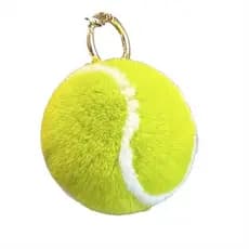 Chaveiro De Bola De Tênis De Pelúcia Fofo – Pompom Macio E Pingente De Bolsa Para Mochilas/Bolsas , Presente Perfeito Mu