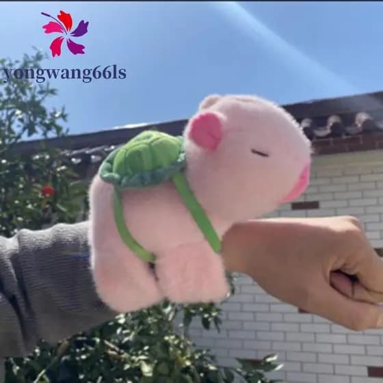 Pulseira De Tapa De Boneca De Pelúcia YONGWANG , Série De Simulação De Capivara Rosa , Fofa