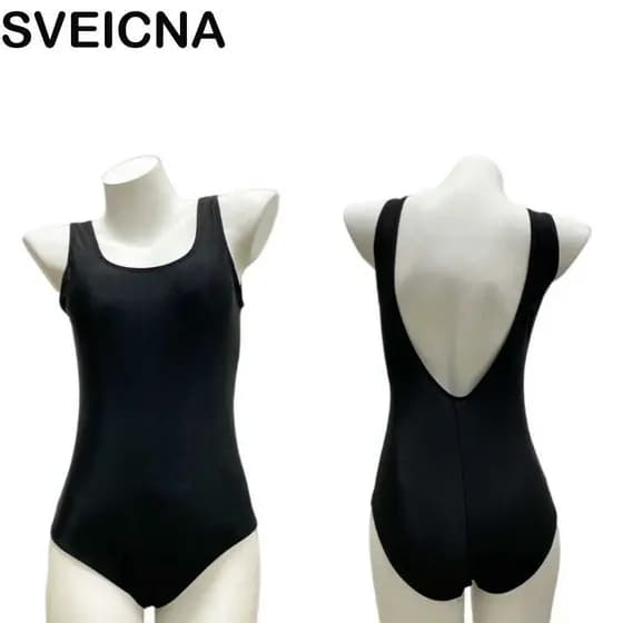 SVEICNA Maiôs Femininos , Maiô Feminino De Cor Sólida De Secagem Rápida , Body Elástico Slim Fit