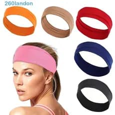 LANDON Bandana Para Yoga Anti-Transpiração Unisex Estiramento Elástico Esportes Suor Cabeça Banda Cor Pura