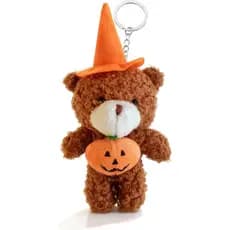 Chaveiro De Pelúcia Fofo De Urso De Halloween – Bolsa De Abóbora Assustadora E Pingente De Para Bolsas , Acessório Festi