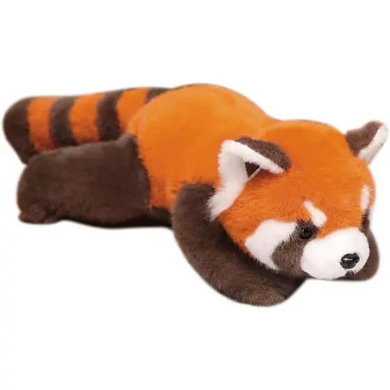 Brinquedo de Pelúcia Panda Vermelho com Peso, Almofada de Pelúcia de 11,8 Polegadas, Pelúcia Fofa de Panda Vermelho para