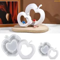 Molde Silicone Flexível Para Artesanato Artístico Maçãs Display Ornamento Gesso Cimento Arte Fazendo