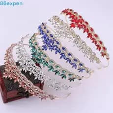 EXPEN1 Coroa De Cristal Barroco , Tiaras Elegantes E Brilhantes Da Rainha Barroca , Tiara De Strass Linda Brilhante Vint